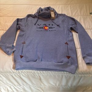 Vail Colorado Blue Hoodie by renegade club size M NWT